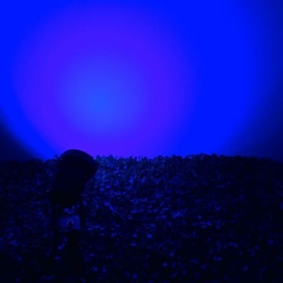 Σποτ κήπου 24V IP67 LED Μπλε Φως πλαστικό μαύρο 13cm ή καρφωτό 28cm