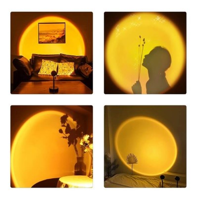 Επιτραπέζιο φωτιστικό 27cm με φακό ειδικού εφέ LED Sun Yellow