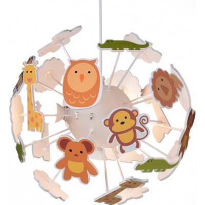 Τετράφωτο παιδικό φωτιστικό κρεμαστό με ζώα Ø35cm
