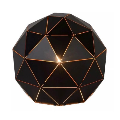 Μοντέρνο μαύρο πορτατίφ Φ25x22cm με πολυγωνικό μοτίβο τύπου μαροκινό