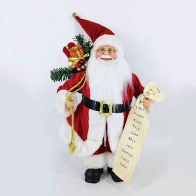 Χριστουγεννιάτικη φιγούρα Άγιος Βασίλης με λίστα δώρων 90cm